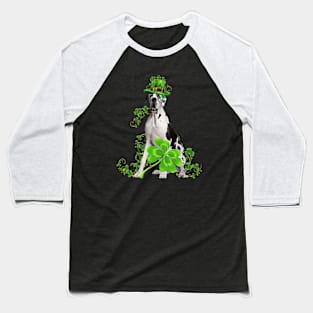 Lucky Great Dane Dog Shamrock St Patrick's Day Baseball T-Shirt